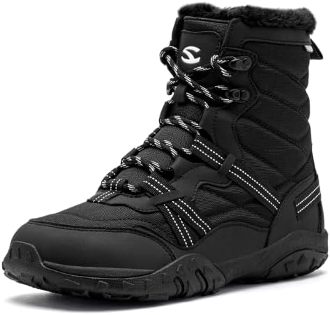 HOBIBEAR Women's Barefoot Snow Boots, Wide Toe Box, Ankle Winter Shoes