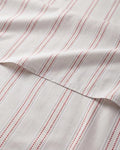 Christmas Sheet Set, Red Dot Stripe, Holiday Xmas Bedding Set - Twin XL
