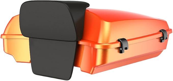 Advanblack Road Glide Tour Trunk Pack Tequila Sunrise Razor Tour Trunk Pack Backrest Pad for '97-'25 Harley Touring Road King Street Glide Electra Glide CVO models