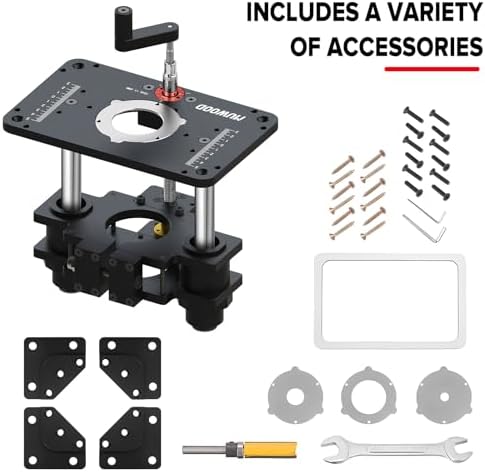 Router Lift, Precision Router Table Lift System, Durable Router Table Insert Plate, Router Lifts for Woodworking for 65mm Diameter Motors