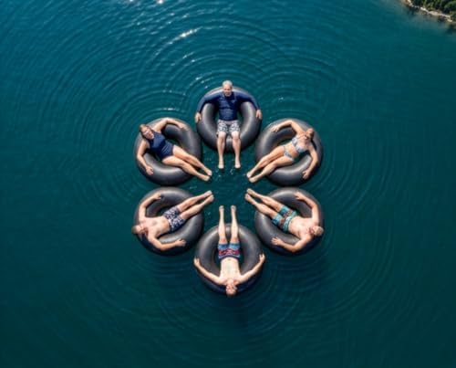 Bradley Heavy Duty Two (2) Pack 44" #85146 Butyl Rubber innertubes for Sledding; Inner Tubes for Pool Closing and for Floating on The River. Whitewater and Inflatable sled for Snow
