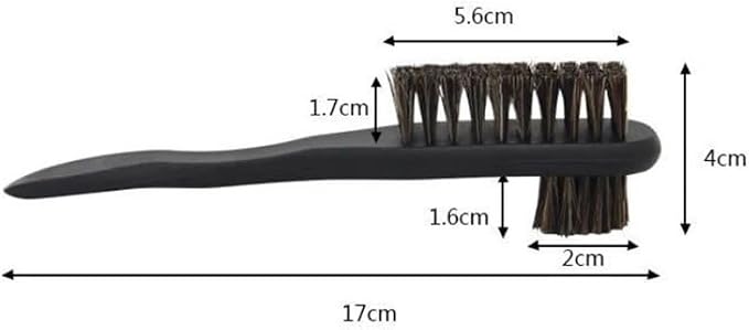 Three Sided Rubber Bands Used to Apply Shoe Polish Black Wood Pigskin Bristle Brush