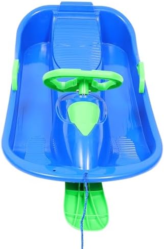 Winter Season Ski Sled with Steering Wheel and Brakes for Boy Girl