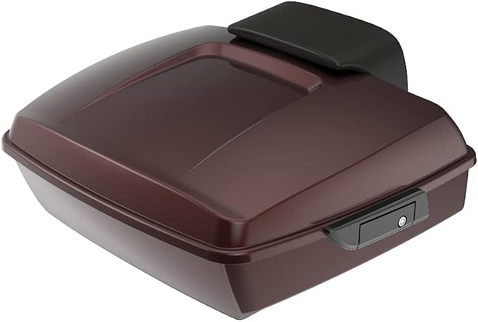 Advanblack Road Glide Tour Trunk Pack Merlot Sunglo Chopped Tour Trunk Pack Backrest Pad for '97-'25 Harley Touring Road King Street Glide Electra Glide CVO models