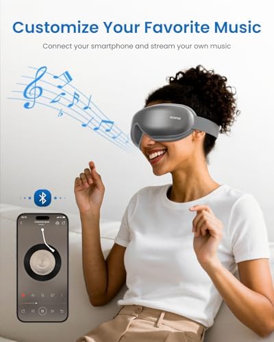 RENPHO Eyeris 1 Eye Massager with Heat, Birthday Gifts for Men and Women, FSA Eligible HSA, Smart Eye Mask for Head Tension and Screen Fatigue, Eye Strain (Pack of 2)