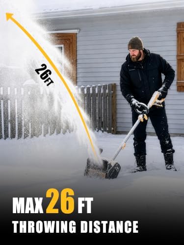 13" Cordless Snow Shovel Compatible with DeWalt 20V MAX Battery (Bare Tool)