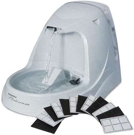 PetSafe Drinkwell Platinum Cat Water Fountain, Includes 12 Carbon Filters