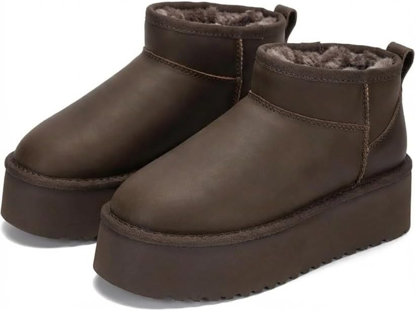 Project Cloud 100% Genuine Leather Ankle Boots for Women Platform Boots