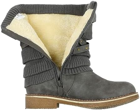 DREAM PAIRS Women's Mid Calf Fashion Winter Snow Boots