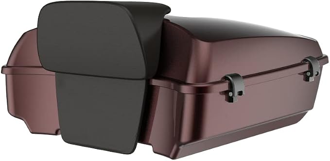 Advanblack Road Glide Tour Trunk Pack Merlot Sunglo Chopped Tour Trunk Pack Backrest Pad for '97-'25 Harley Touring Road King Street Glide Electra Glide CVO models
