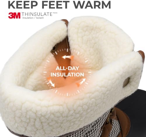 DREAM PAIRS Women's Mid Calf Winter Snow Boots