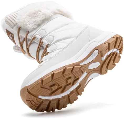 HOBIBEAR Women's Winter Snow Boots Waterproof Warm Mid Calf Lightweight