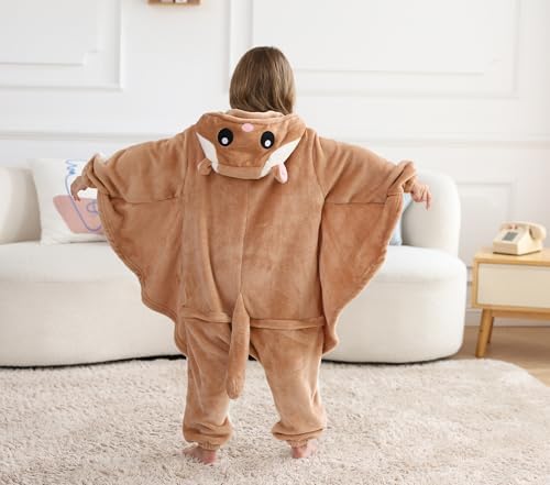 Animal Onesie Pajamas for Kids, Soft Flannel Halloween Cosplay Costume for Boys Girls