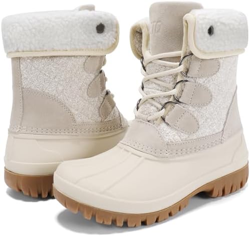 STQ Womens Winter Duck Boots Waterproof Cold Weather Snow Boots