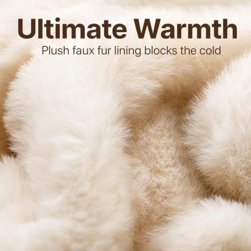 Women's Mid Calf Furry Snow Boots Warm Winter Boots