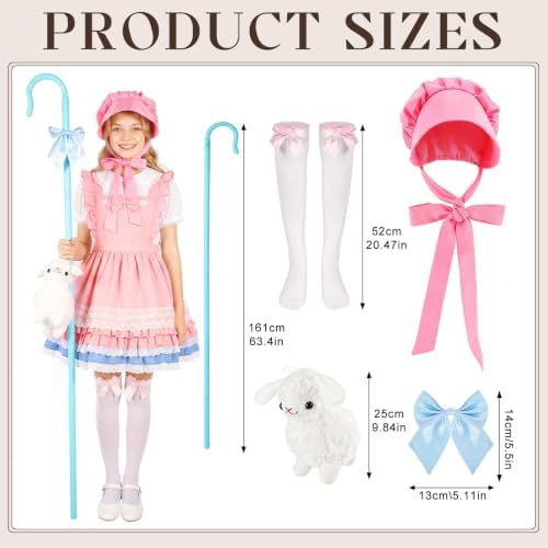 7Pcs Halloween Costumes for Couples, Shepherdess & Cowboy Costume