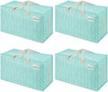 VENO 4 Pack Extra Large Heavy Duty Moving Bags with Wide Opening & Reinforced Handles, Reusable Storage Tote Bags with Strong Zippers for Clothes, College Dorm Essentials & Moving Supplies