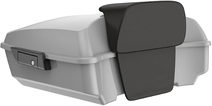 Advanblack Road Glide Tour Trunk Pack Billiard Gray Chopped Tour Trunk Pack Backrest Pad for '97-'25 Harley Touring Road King Street Glide Electra Glide CVO models