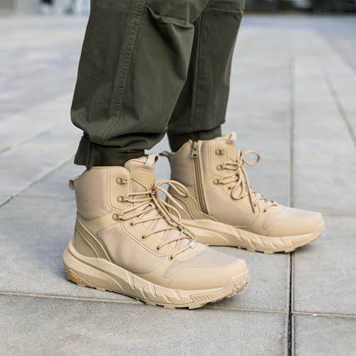 NORTIV 8 Men's Military Tactical Boot Zipper Lightweight