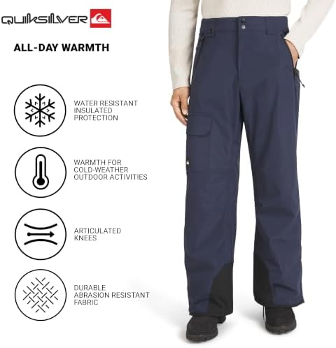 Quiksilver Men's Water Resistant Winter Insulated Snow Pants