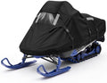 Snowmobile Cover, Sled Cover with Windproof Buckles 130" L x 51" W x 48" H