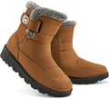 Ablanczoom Womens Winter Snow Boots with Warm Fur Lining Comfortable Booties Non Slip Waterproof Outdoor Shoes