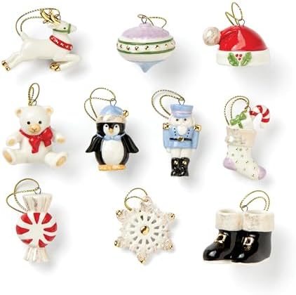 Lenox Christmas Memories 10-Piece Mini Hanging Ornament Set