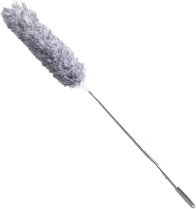 2.8M Extended Chicken Feather Duster Extendable and Curved Ceiling Cleaning Broom Home Electrostatic Dust Collector(2.8m 1PCS clothA)