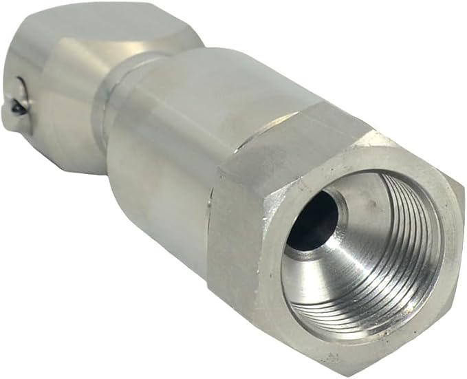 VARMHUS 360° Rotating Spray Nozzle, 304 Stainless Steel High Pressure Continuous Rotary Cleaner for Barrel, Tank, and Industrial Drum Washing (1/2")