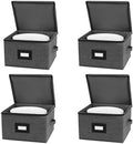 Mayniu 12" Plate Storage containers, Hard Shell Dish Storage Containers