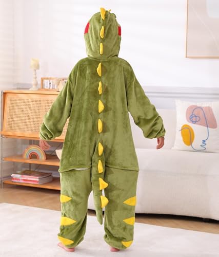 Animal Onesie Pajamas for Kids, Soft Flannel Halloween Cosplay Costume for Boys Girls