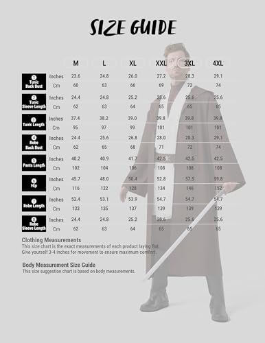 Spooktacular Creations Halloween Mens Tunic Hooded Cloak, Knight Costume Men, Tunic Hooded Robe with Pants for Halloween