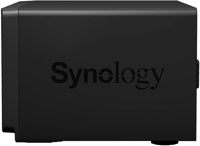 Synology DiskStation DS1821+ NAS Server with Ryzen 2.2GHz CPU, 32GB Memory, 64TB HDD Storage, 1TB M.2 NVMe SSD, 4 x 1GbE LAN Ports, DSM Operating System