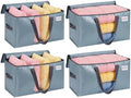 VENO Moving Bags, Wide Open Top, Clear Window, Light Blue, 4 Pack