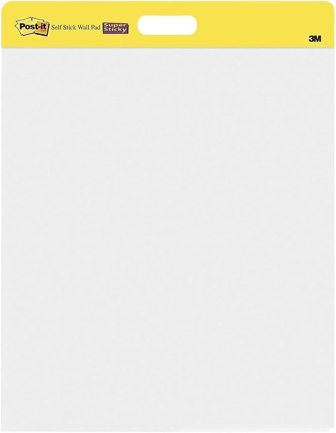 Post-it 566 Self-Stick Wall Pad, 20 x 23, White, 20 Sheets, 2-Pack