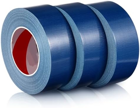 Heavy Duty Duct Tape 3 Rolls Blue Polyethylene Gauze Fiber