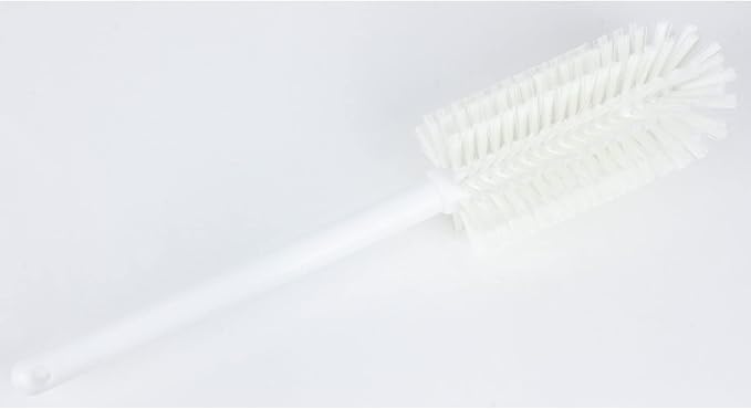 SPARTA Large Water Bottle Brush Ideal for Wide-Mouth Jars, Bottles and Tumblers, Dishwashing Tool with Handle for Home and Commercial Kitchens, Plastic, 16 Inches, White, (Pack of 4)