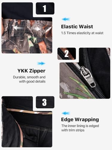 FREE SOLDIER Men's Fleece Lined Pants Softshell Snow Ski Pants