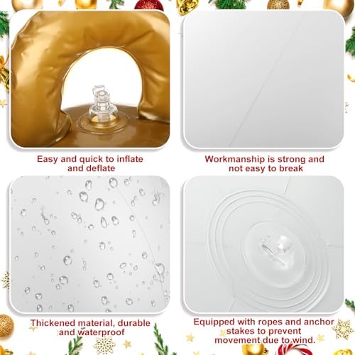 Jetec 4 Pcs Giant Inflatable Christmas Ball, Solid, White