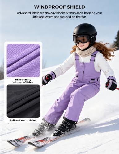 Wantdo Kids Snow Pants Boys & Girls Waterproof Insulated Ski Bib Overalls
