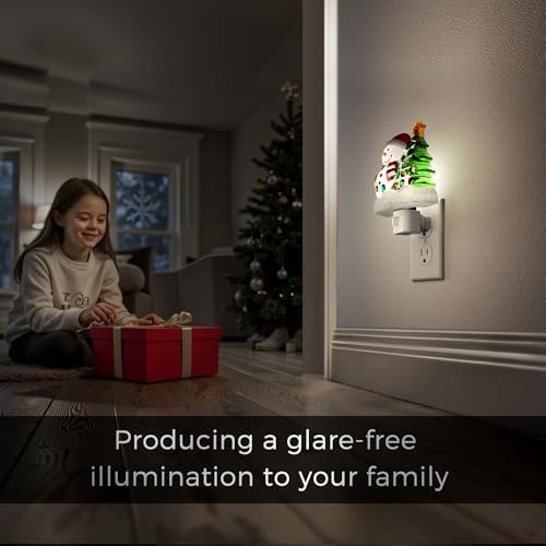 L LOHAS LED Christmas Night Lights Plug into Wall, 5000K Daylight