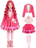 Kids Royal Princess Costume Girls Halloween Birthday Outfit Dress Up Set