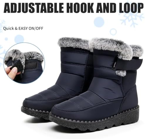 WYGRQBN Women's Winter Snow Boots Waterproof Non Slip Warm