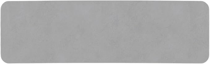 TYUU Bathroom Mat Quick Dry, Bathroom Rugs Non Slip Washable Thin Absorbent Bath Mat Fits Under Door Bathroom Floor Mat Perfect for Bath, Shower, or Sink 17"x59" Light Grey