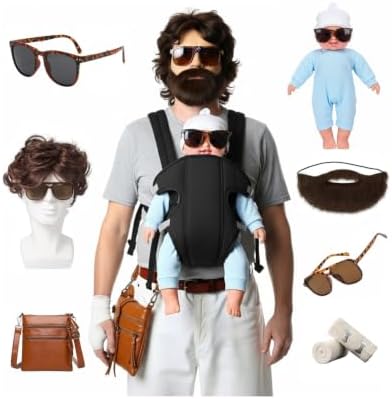 Funny Halloween Costumes for Men, Hangover Costume Accessory Set Adult