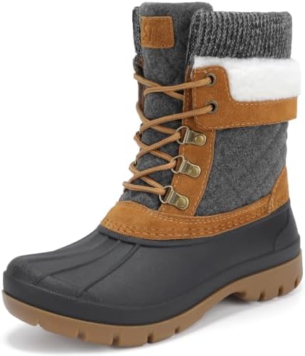 STQ Women's Duck Boots Waterproof Winter Snow Boot