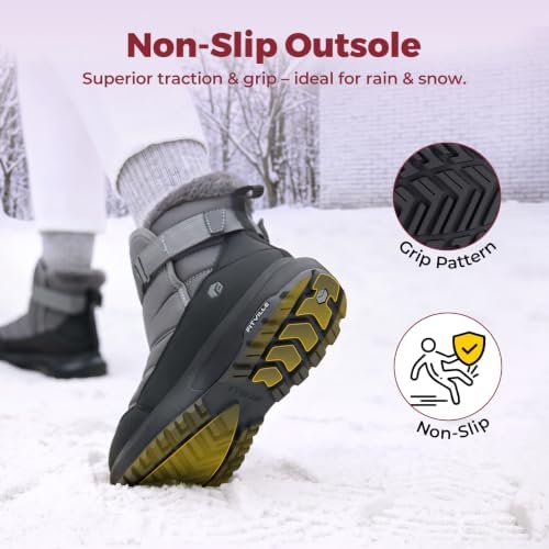 FitVille Snow Boots for Women Wide Width, Warm Fur Lined Winter Boots