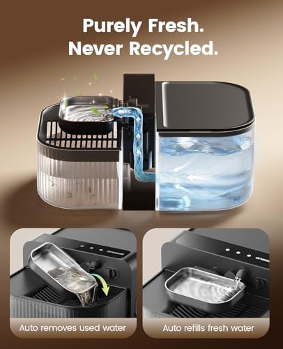 oneisall 3.5L Wireless Filterless Cat Water Fountain for Cat Pet,PW17