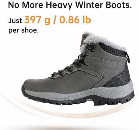 CC-Los Women's Ankle Hiking Winter Snow Boots Faux Fur Lined Warm