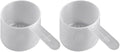 53 mL Plastic Measuring Packaging Scoop (= 53 cc/ = 3.58 Tablespoon/ = 1.8 fl oz/= 0.224 Cup) Short Handle - to Measure and Dispense Spices, Granules, Powders, for Seeds Packing (2)